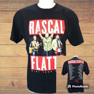 RASCAL FLATTS 2015 Riot Tour Tee Country Music Double Sided Band T Shirt Size L